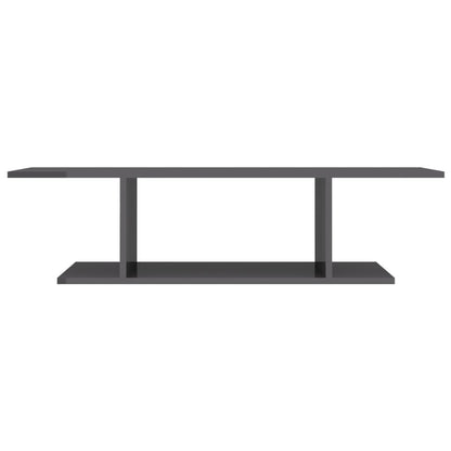 vidaXL Meuble TV mural gris brillant 103x30x26,5 cm
