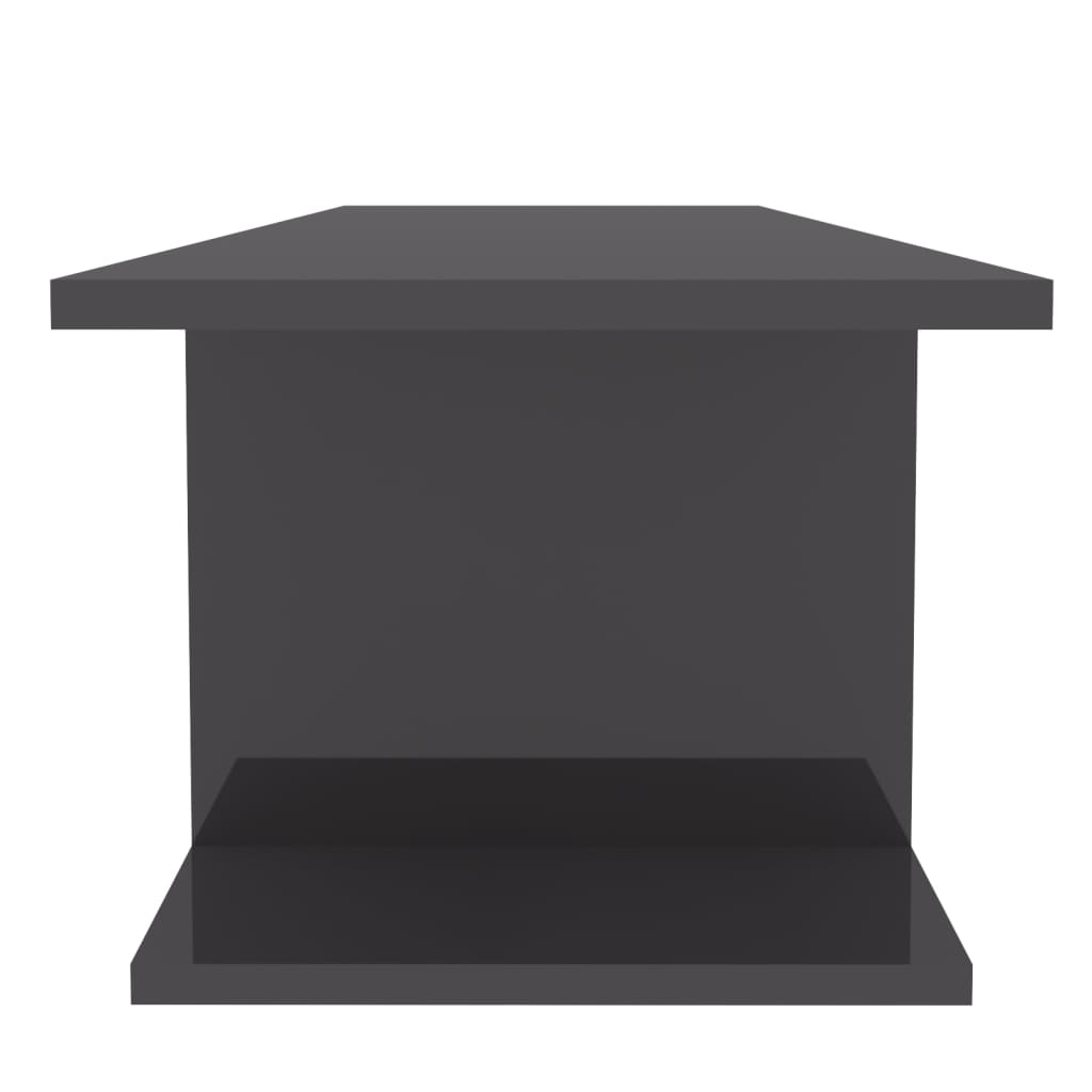 vidaXL Meuble TV mural gris brillant 103x30x26,5 cm