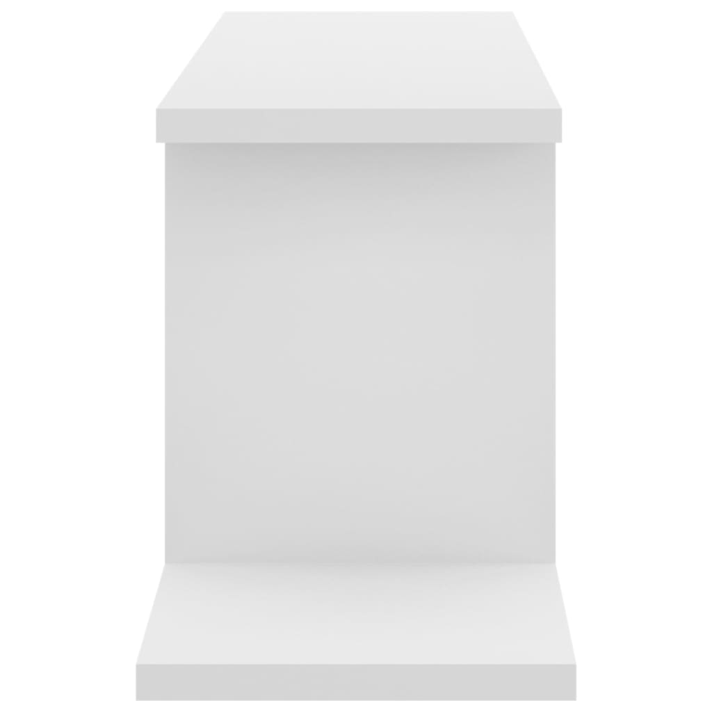 vidaXL Étagère murale TV blanc 125x18x23 cm en bois d'ingénierie