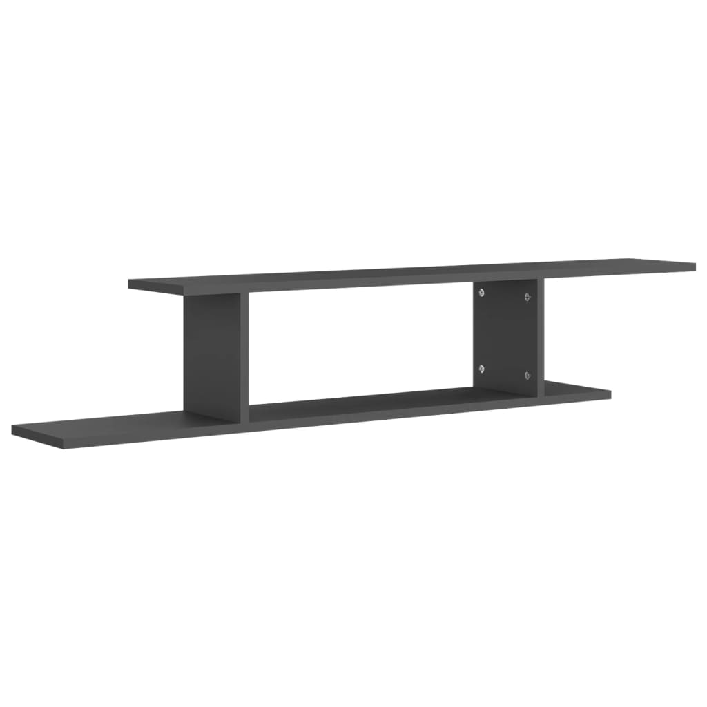 vidaXL Étagère murale TV grise 125 x 18 x 23 cm en bois d'ingénierie