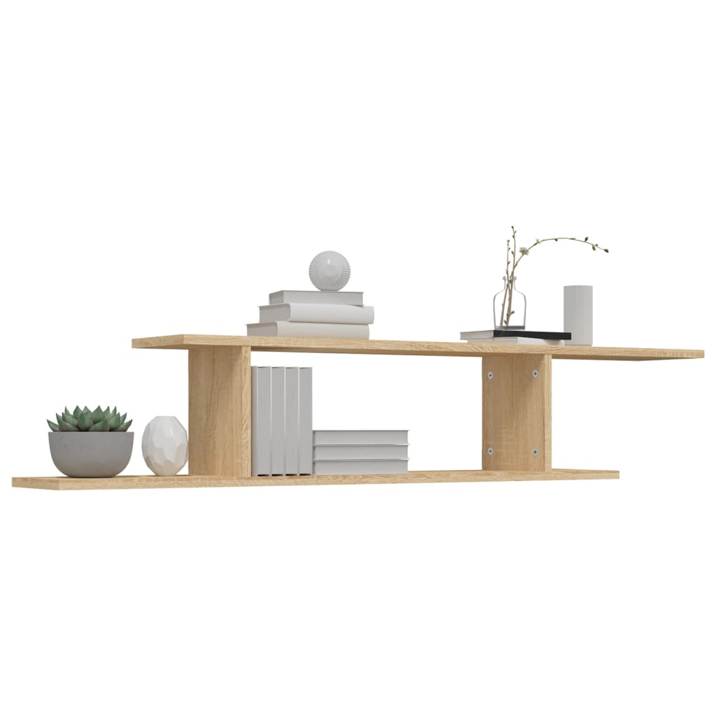 vidaXL Étagère murale TV chêne Sonoma 125x18x23 cm en bois d'ingénierie