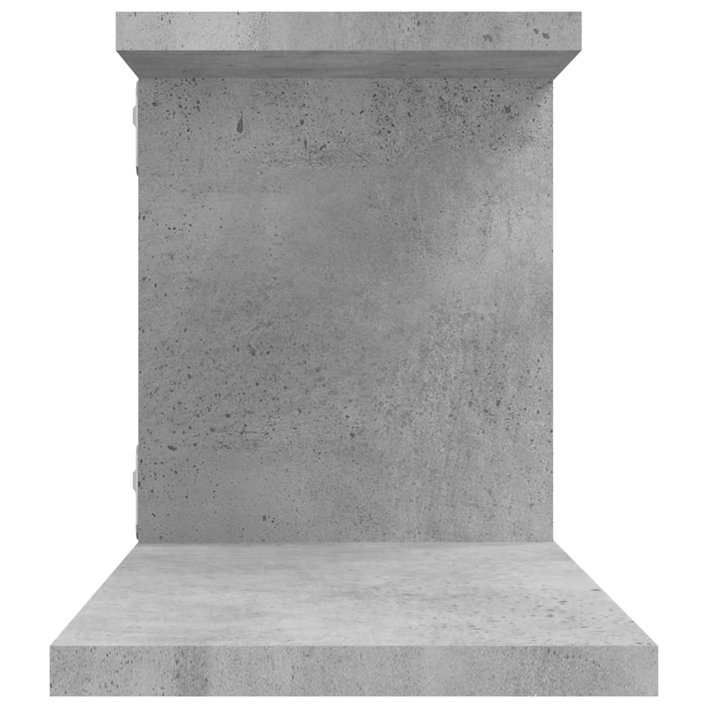 vidaXL Meuble TV mural gris béton 125x18x23 cm en bois d'ingénierie