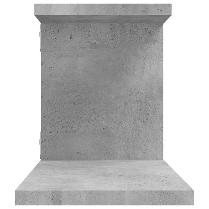 vidaXL Meuble TV mural gris béton 125x18x23 cm en bois d'ingénierie