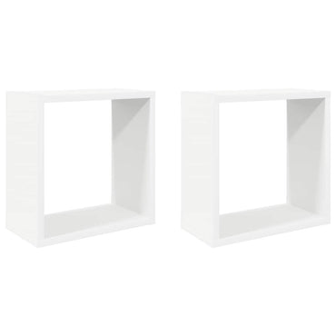 vidaXL Étagères cubes 2 pcs Blanc 30x15x30 cm