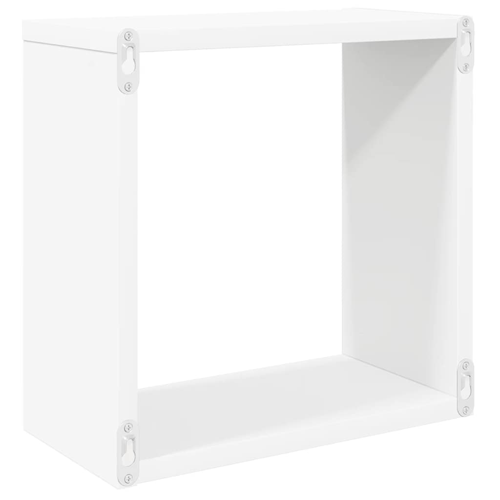 vidaXL Étagères cubes 2 pcs Blanc 30x15x30 cm