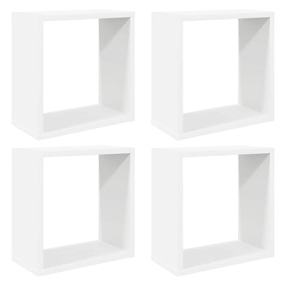 vidaXL Étagères cubes 4 pcs Blanc 30x15x30 cm