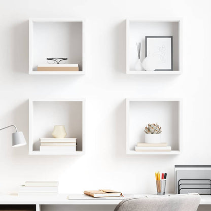 vidaXL Étagères cubes 4 pcs Blanc 30x15x30 cm