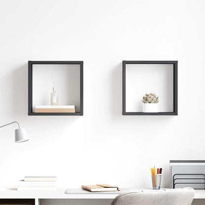 vidaXL Étagères cubes 2 pcs Gris 30x15x30 cm