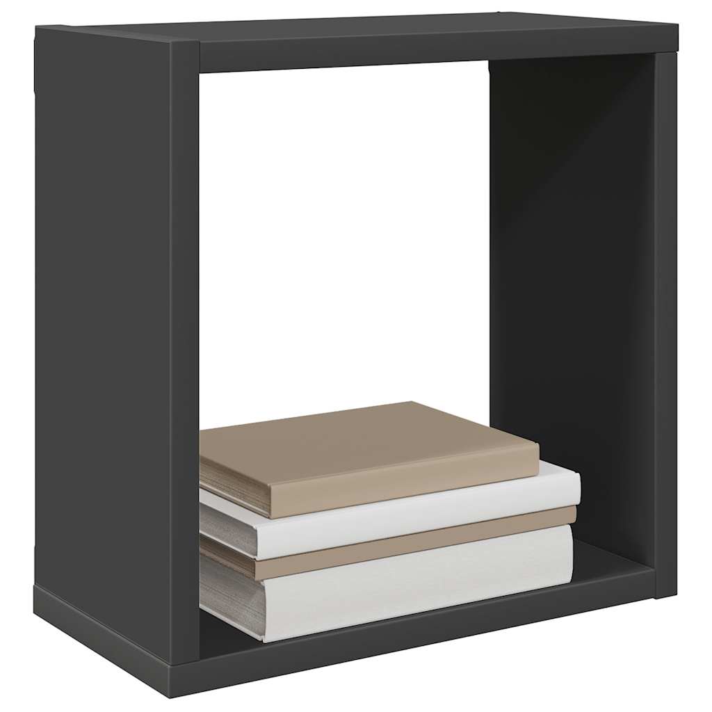 vidaXL Étagères cubes 4 pcs Gris 30x15x30 cm