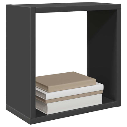vidaXL Étagères cubes 4 pcs Gris 30x15x30 cm