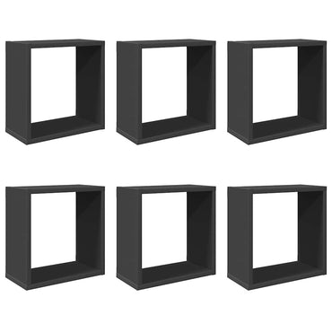 vidaXL Étagères cubes 6 pcs Gris 30x15x30 cm