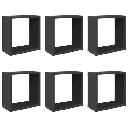 vidaXL Étagères cubes 6 pcs Gris 30x15x30 cm