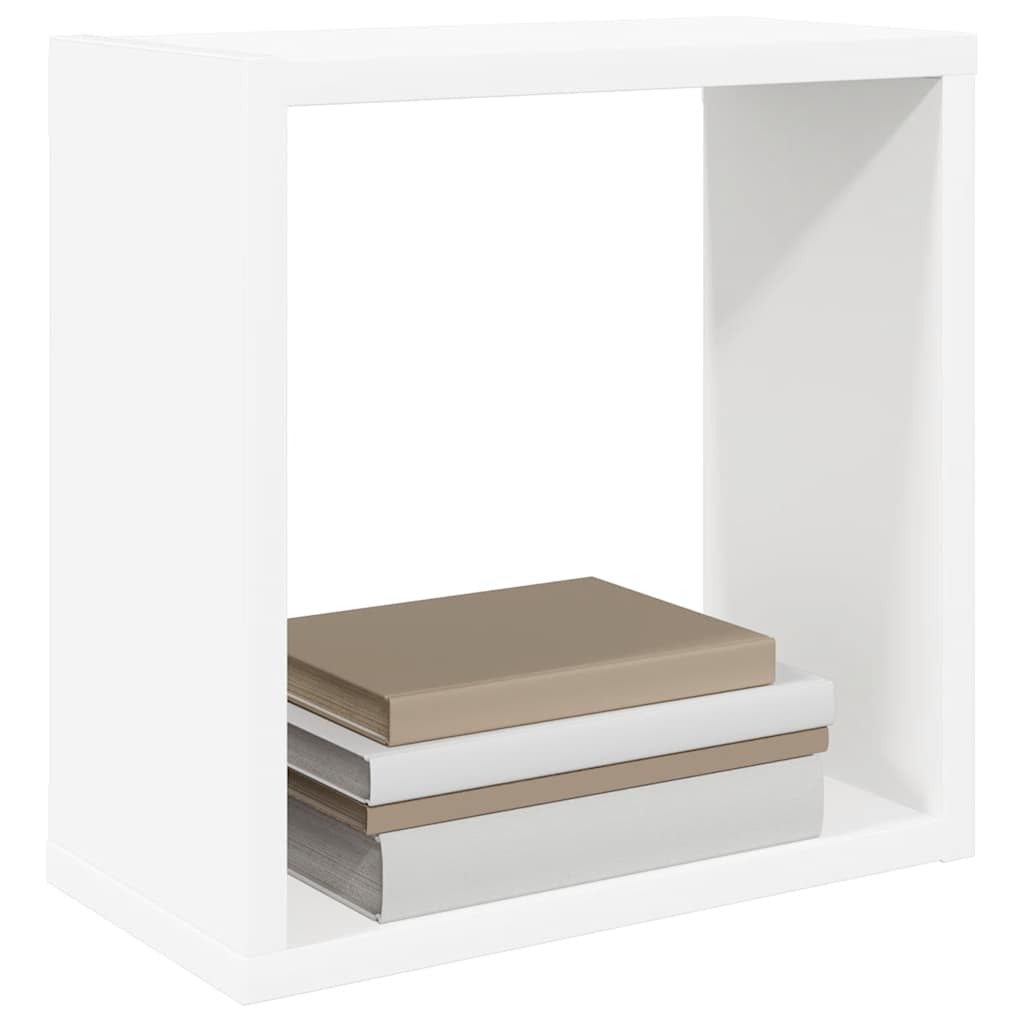 vidaXL Étagères cubes 2 pcs Blanc et chêne Sonoma 30x15x30 cm
