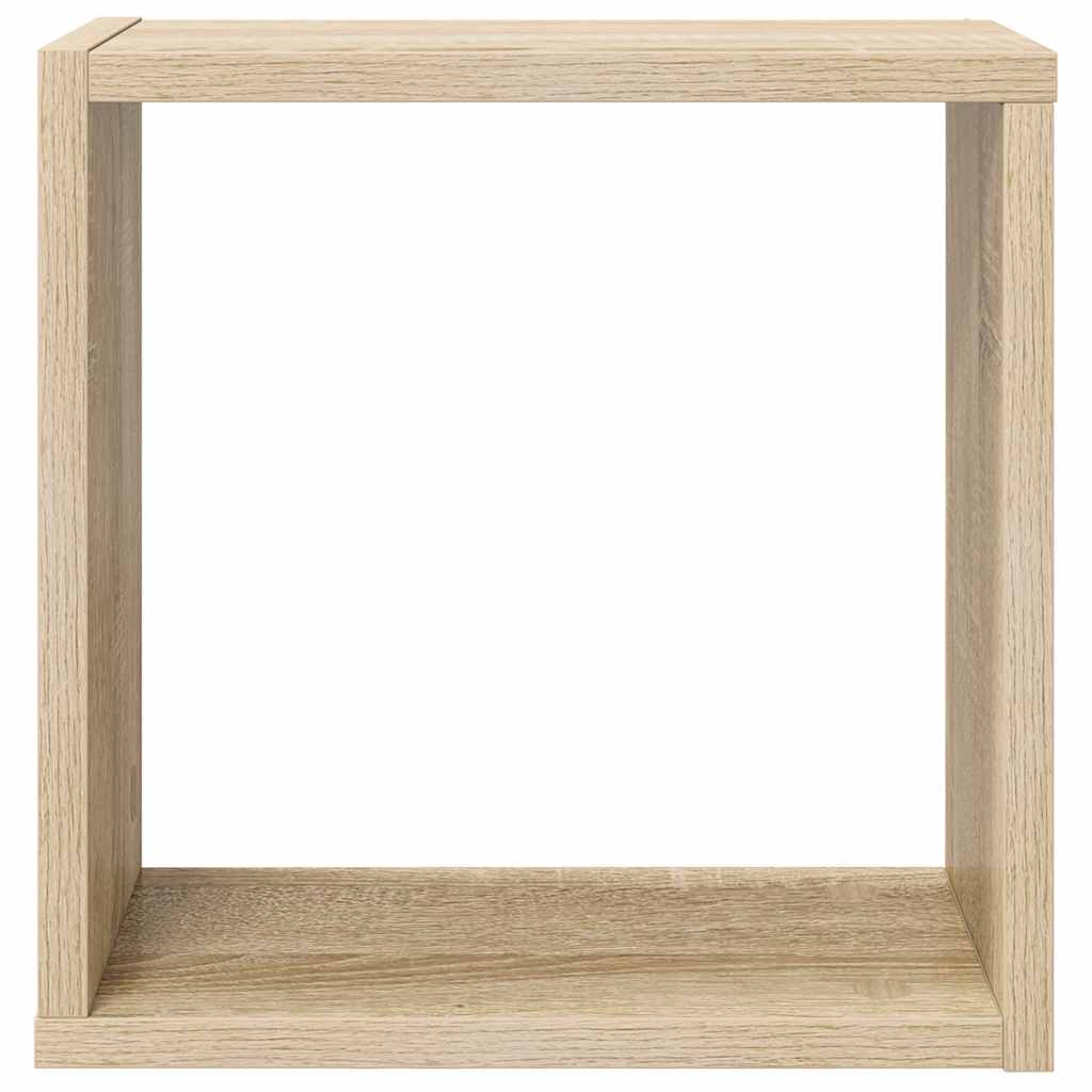 vidaXL Étagères cubes 2 pcs Blanc et chêne Sonoma 30x15x30 cm