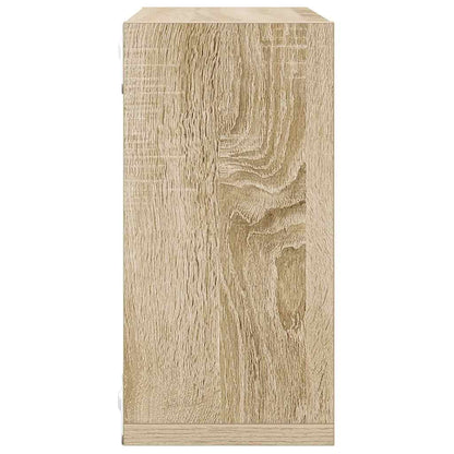 vidaXL Étagères cubes 2 pcs Blanc et chêne Sonoma 30x15x30 cm