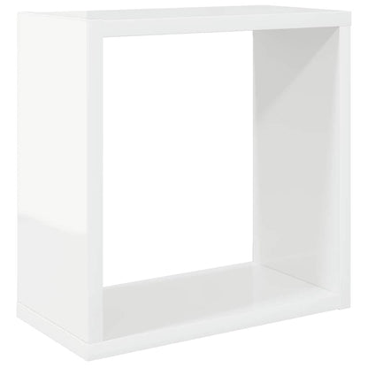 vidaXL Étagères cubes 2 pcs. Blanc brillant 30x15x30 cm