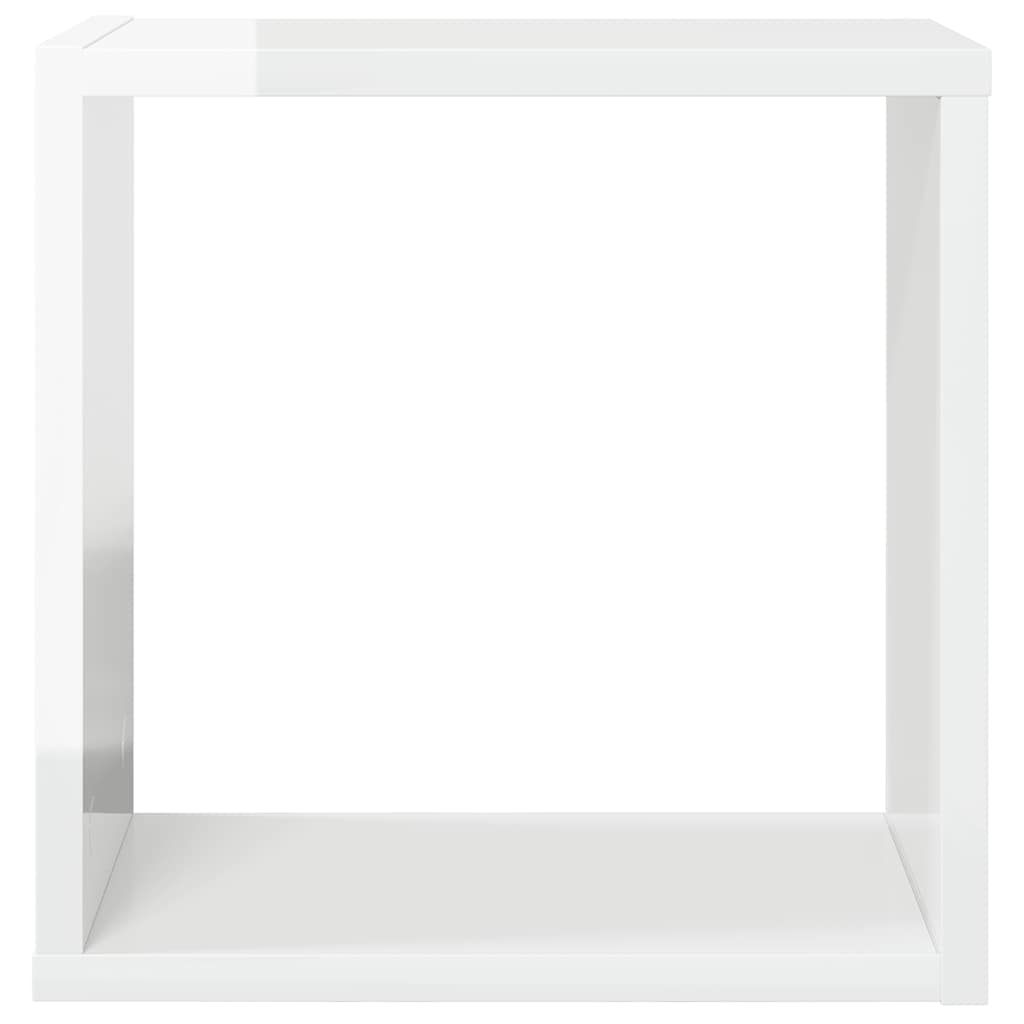 vidaXL Étagères cubes 2 pcs. Blanc brillant 30x15x30 cm