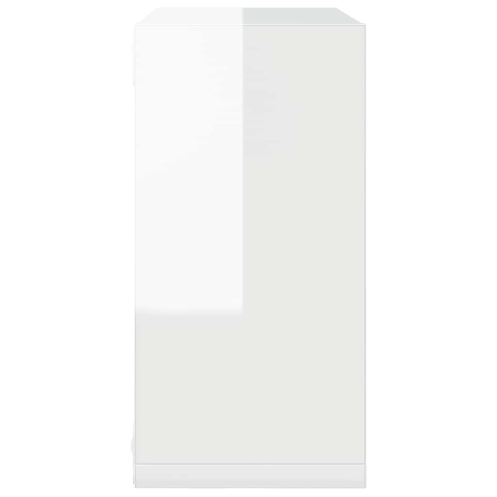vidaXL Étagères cubes 2 pcs. Blanc brillant 30x15x30 cm