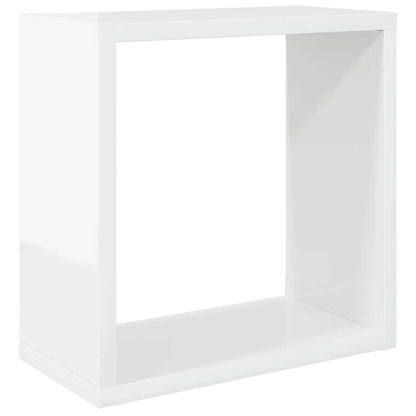 vidaXL Étagères cubes 4 pcs Blanc brillant 30x15x30 cm