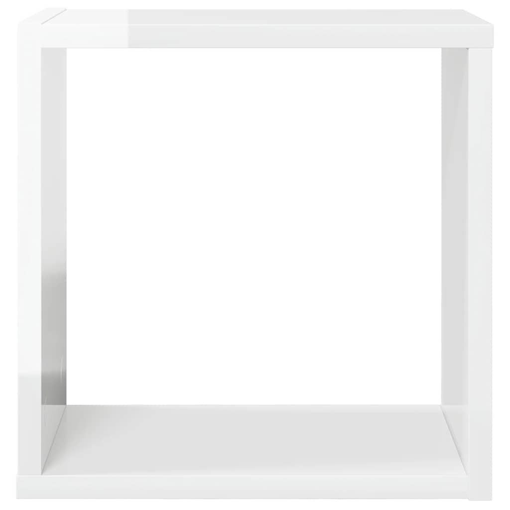 vidaXL Étagères cubes 4 pcs Blanc brillant 30x15x30 cm