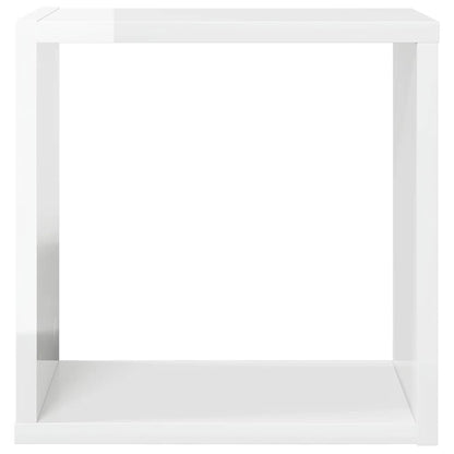 vidaXL Étagères cubes 4 pcs Blanc brillant 30x15x30 cm