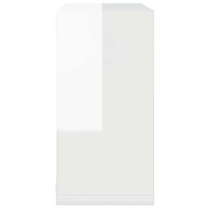 vidaXL Étagères cubes 4 pcs Blanc brillant 30x15x30 cm
