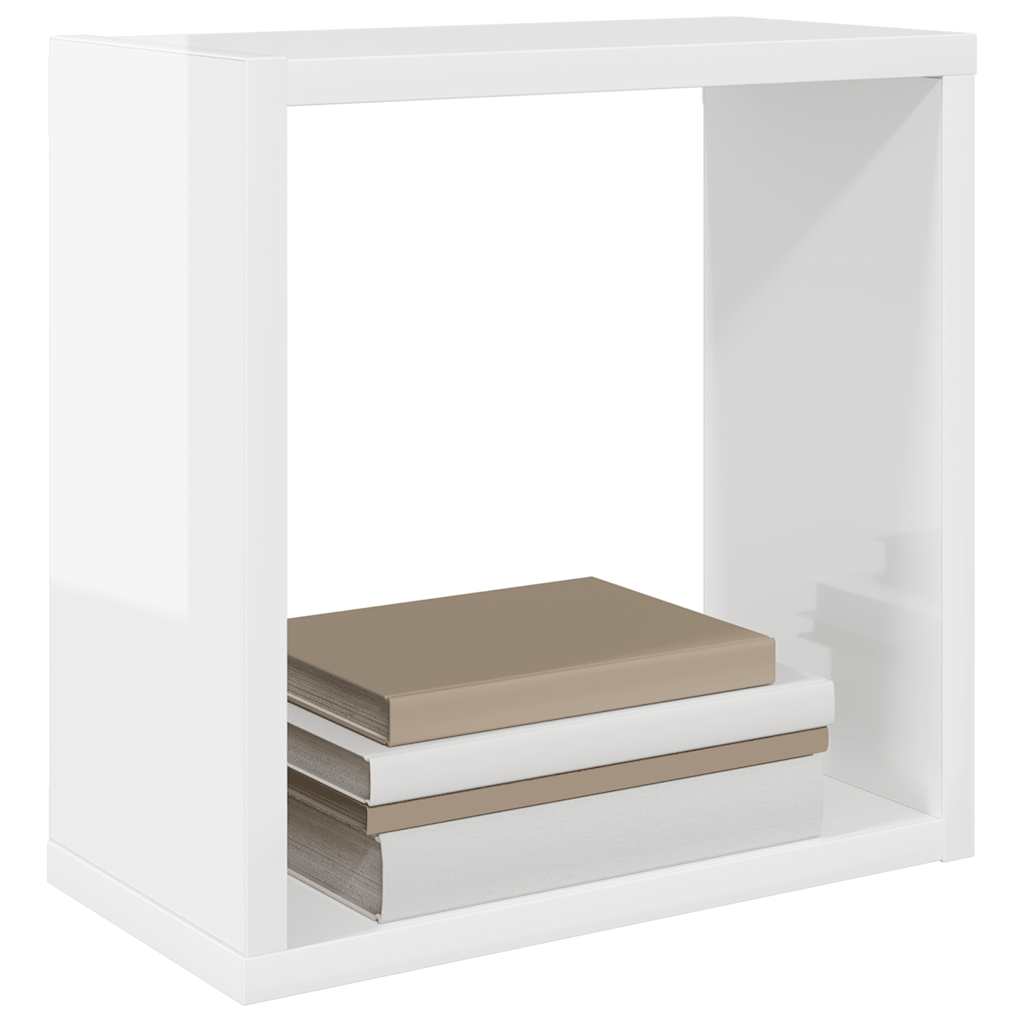 vidaXL Étagères cubes 6 pcs Blanc brillant 30x15x30 cm