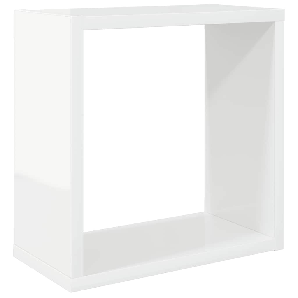 vidaXL Étagères cubes 6 pcs Blanc brillant 30x15x30 cm