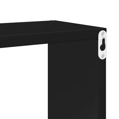 vidaXL Étagères cubes 2 pcs Noir brillant 30x15x30 cm