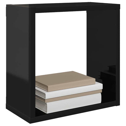vidaXL Étagères cubes 6 pcs Noir brillant 30x15x30 cm
