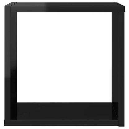 vidaXL Étagères cubes 6 pcs Noir brillant 30x15x30 cm