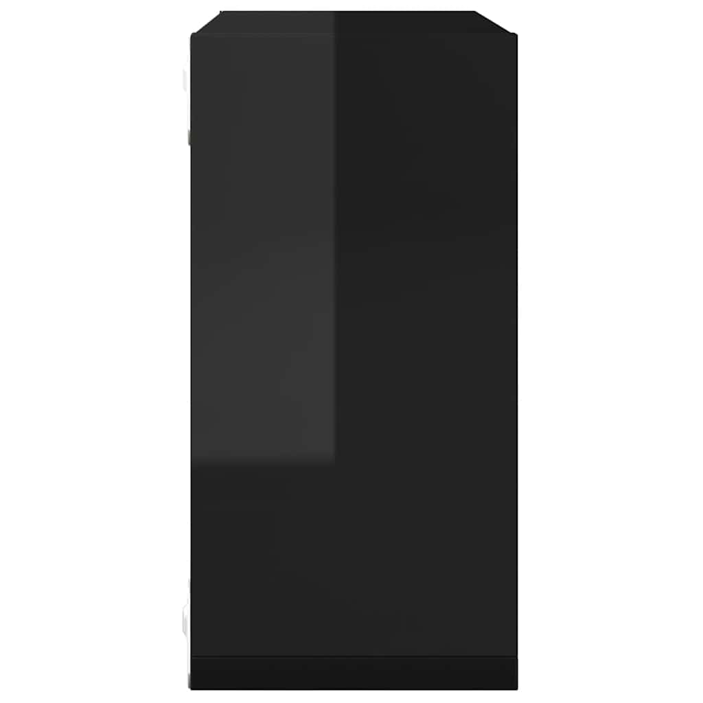 vidaXL Étagères cubes 6 pcs Noir brillant 30x15x30 cm