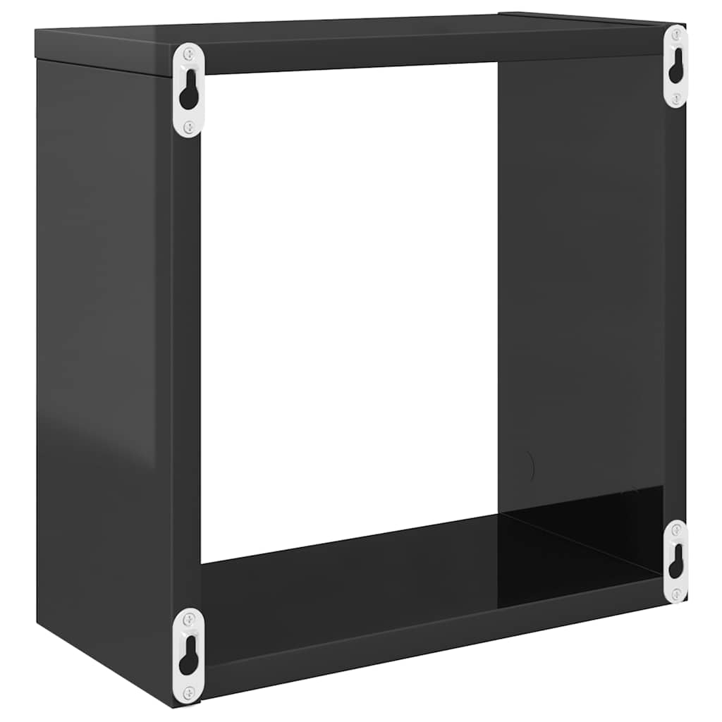 vidaXL Würfelregale 6 Stk. Hochglanz-Grau 30x15x30 cm