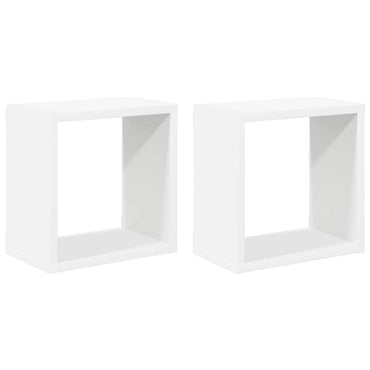 vidaXL Étagères cubes 2 pcs Blanc 26x15x26 cm