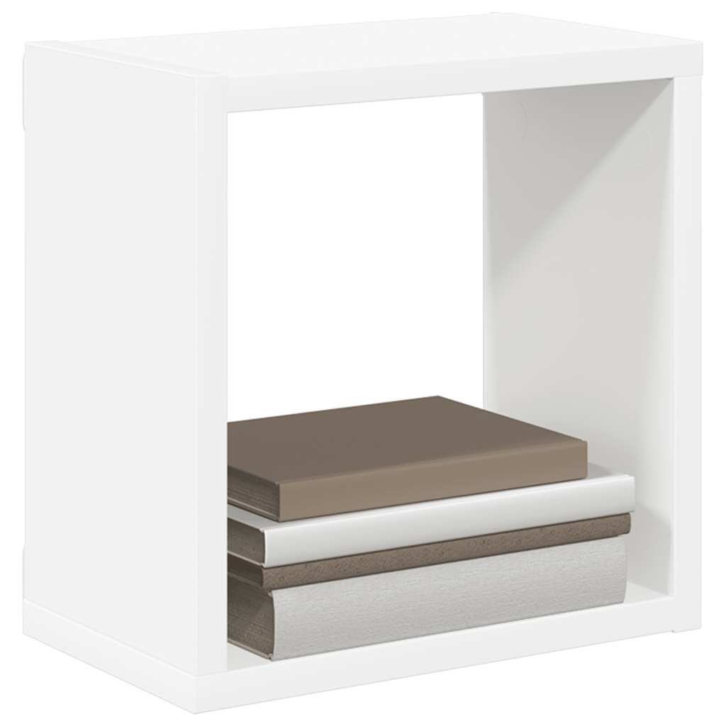 vidaXL Étagères cubes 2 pcs Blanc 26x15x26 cm