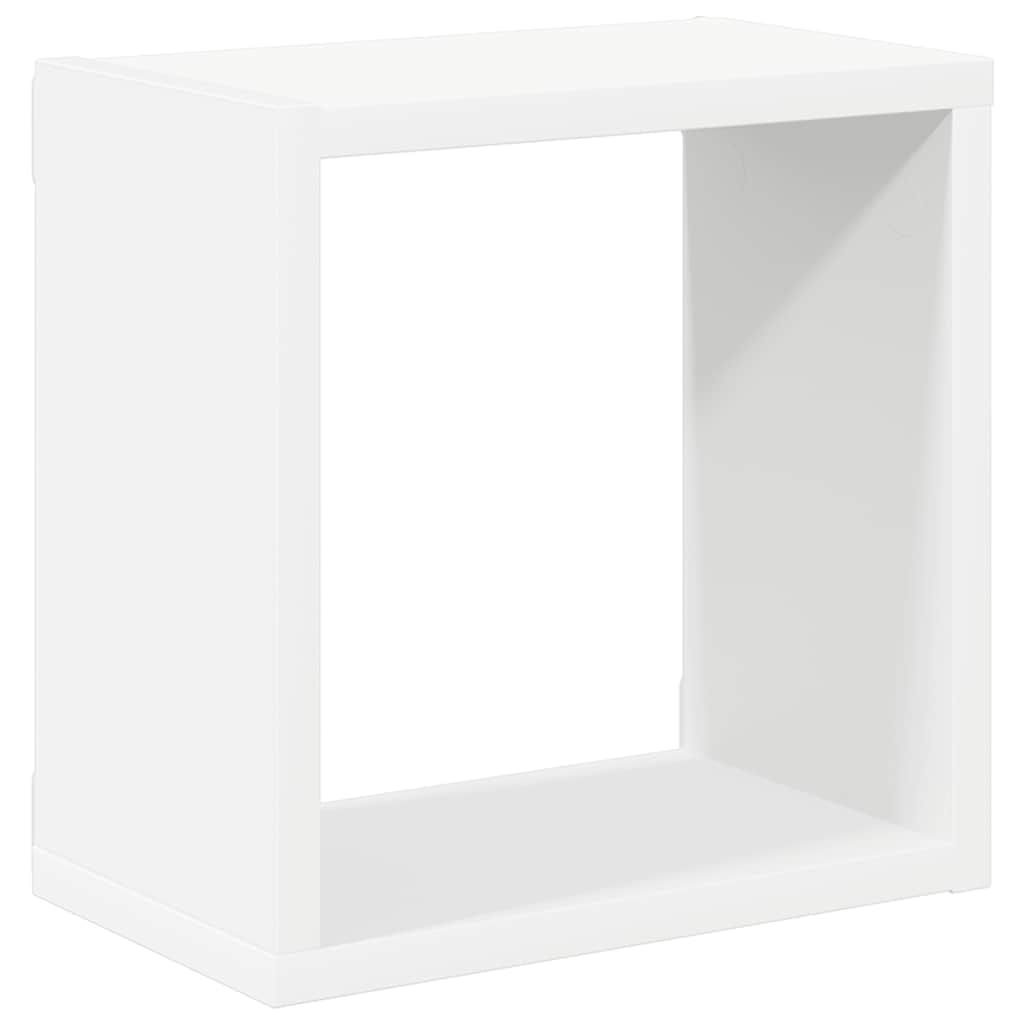 vidaXL Étagères cubes 2 pcs Blanc 26x15x26 cm