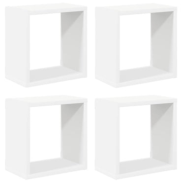 vidaXL Étagères cubes 4 pcs Blanc 26x15x26 cm