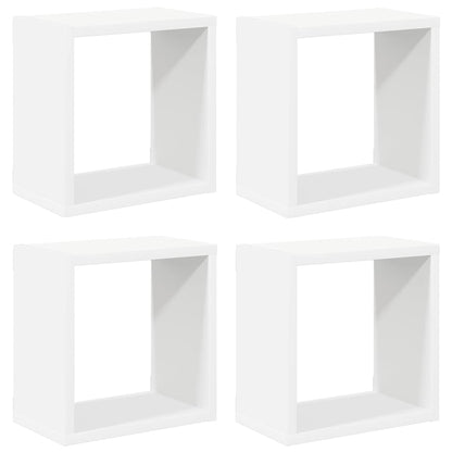 vidaXL Étagères cubes 4 pcs Blanc 26x15x26 cm