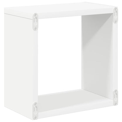 vidaXL Étagères cubes 4 pcs Blanc 26x15x26 cm