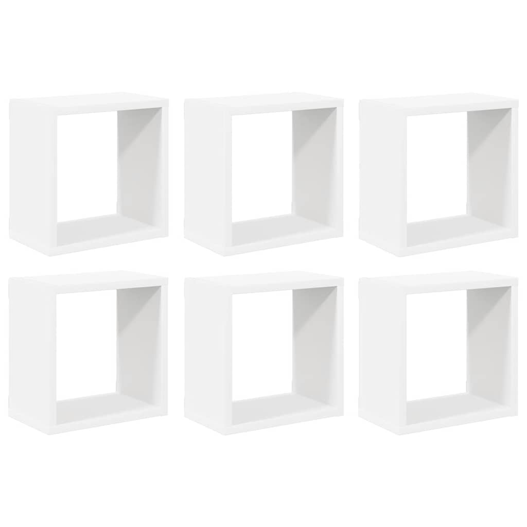 vidaXL Étagères cubes 6 pcs Blanc 26x15x26 cm