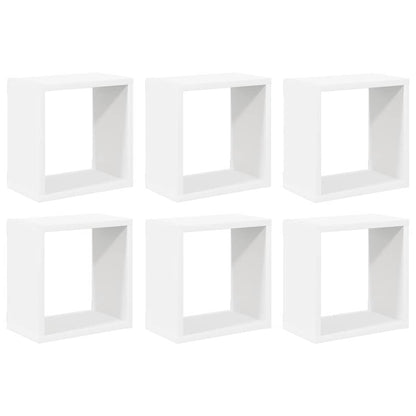 vidaXL Étagères cubes 6 pcs Blanc 26x15x26 cm
