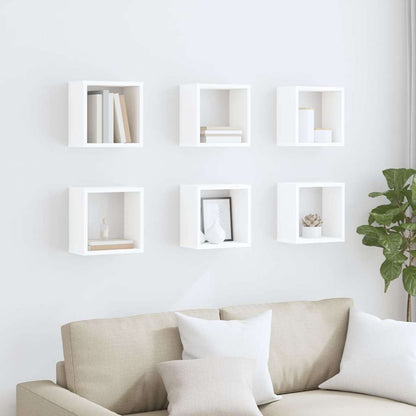 vidaXL Étagères cubes 6 pcs Blanc 26x15x26 cm
