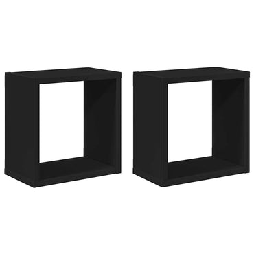 vidaXL Étagères cubes 2 pcs Noir 26x15x26 cm