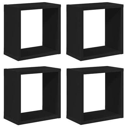 vidaXL Étagères cubes 4 pcs Noir 26x15x26 cm