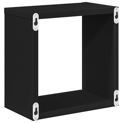 vidaXL Étagères cubes 6 pcs Noir 26x15x26 cm