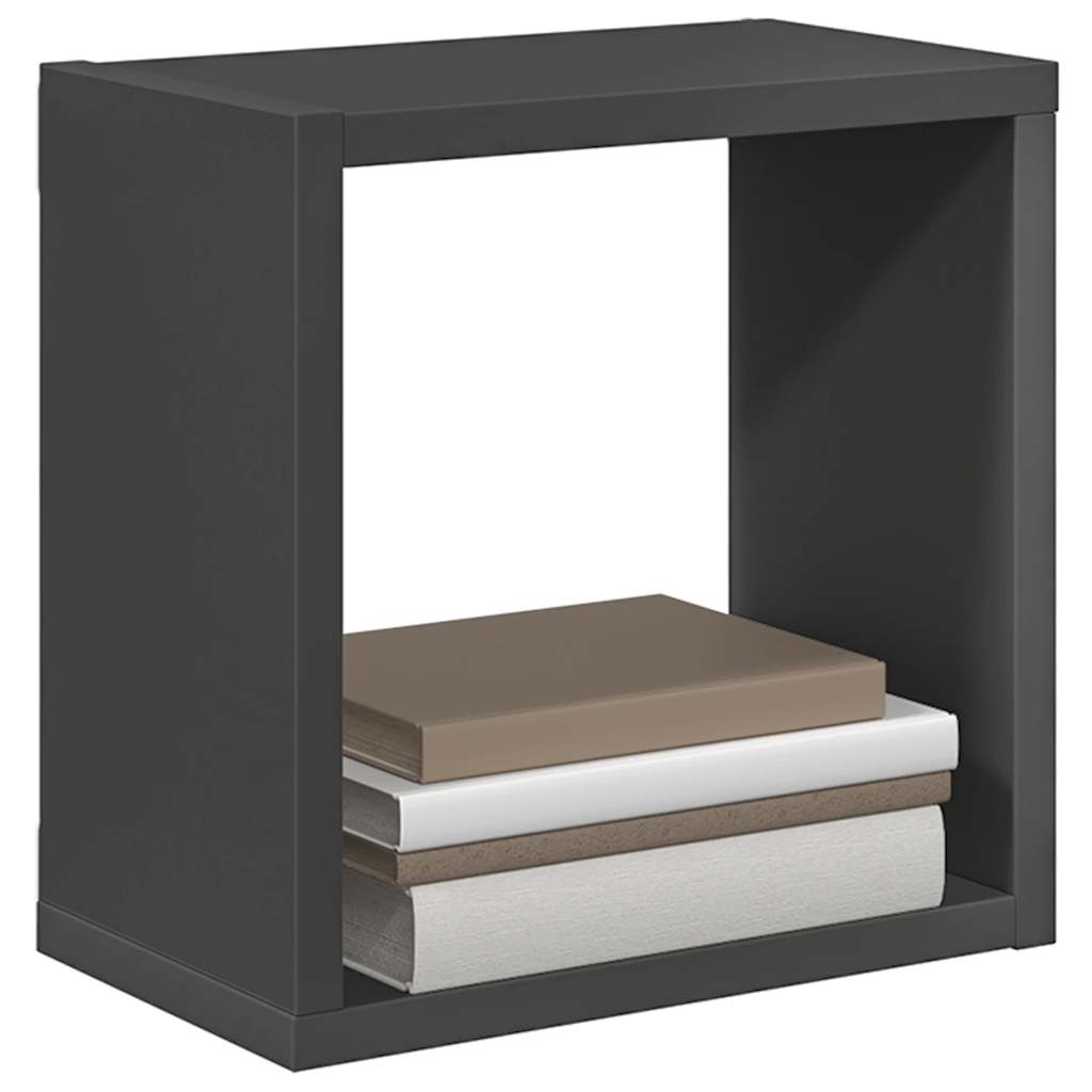 vidaXL Étagères cubes 2 pcs Gris 26x15x26 cm