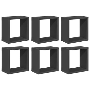 vidaXL Étagères cubes 6 pcs Gris 26x15x26 cm