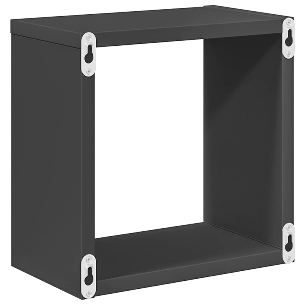 vidaXL Étagères cubes 6 pcs Gris 26x15x26 cm