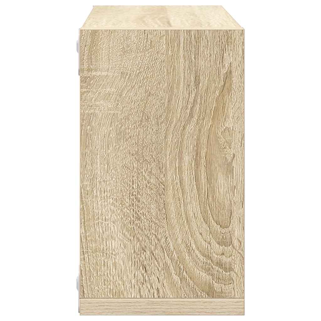 vidaXL Étagères cubes 2 pcs Chêne sonoma 26x15x26 cm