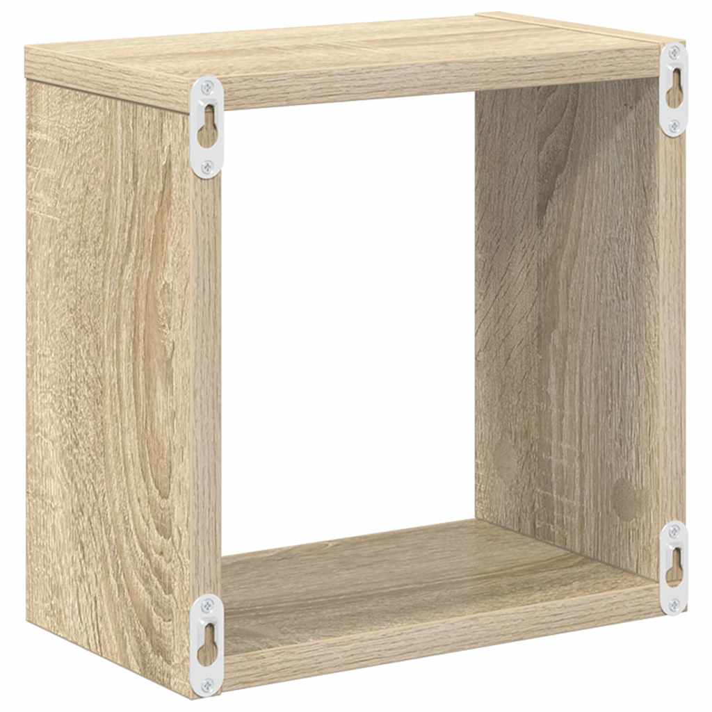 vidaXL Étagères cubes 2 pcs Chêne sonoma 26x15x26 cm